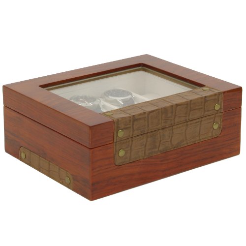 Tech Swiss Valet Storage Organizer Wood Watch Jewelry Box (Valet Small Burl) #TOP1