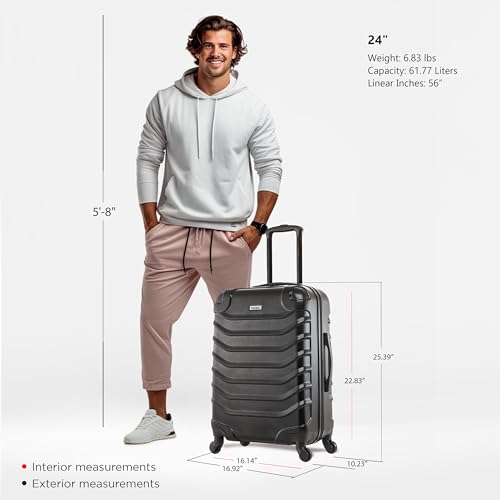 InUSA ENDURANCE 24-Inch Hardside Spinner