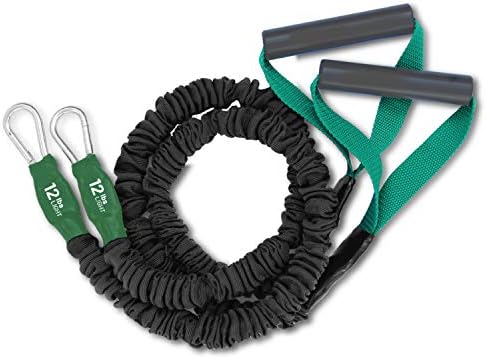 FitCord X-Over Resistance Bands - Premium Exercise Cords for Crossfit, Shoulder & Arm Care, Muscle Performance, Sports, & Rehab Workouts - 1 Pair - 12lbs - Green (XO-1300)