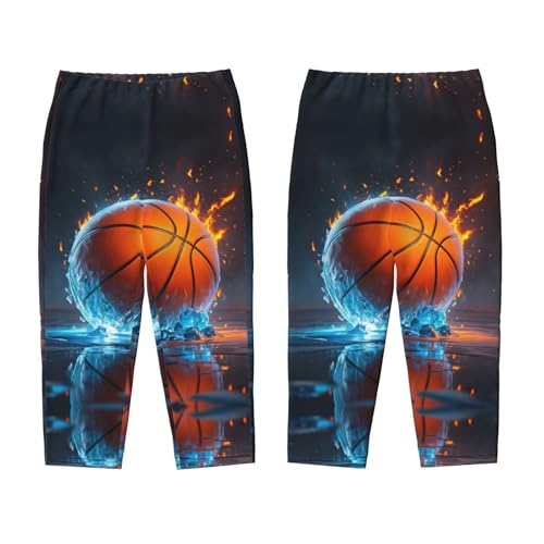 Pajama Pants Pajama Bottoms with Elastic Waistband Sleepwear Lounge PantsIced Fire Basketball Sport3