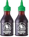 FLYING GOOSE Hoi Sin Sauce - pikant, grüne Kappe, kräftige Würzsauce aus Thailand, 2er Pack (1 x 200 ml)