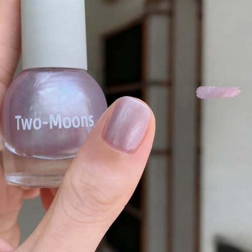 Purple Nail Polish Quick Dry, Long - Lasting Pearl Purple Nail Varnish, High Gloss Finish, Quick Drying Chip Resistant Glossy Lilac Nail Varnish for DIY Manicures & Party Glam Looks