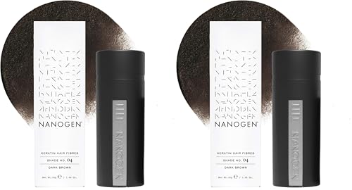 Nanogen Nanofibres Châtain Foncé poudre de cheveux densifiante kératine 2x30G