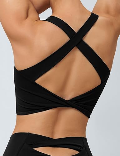 Sports Bras for Women Yoga Bra Padded Fitness Workout Tank Tops Crisscross Back Padded Strappy Crop Top2