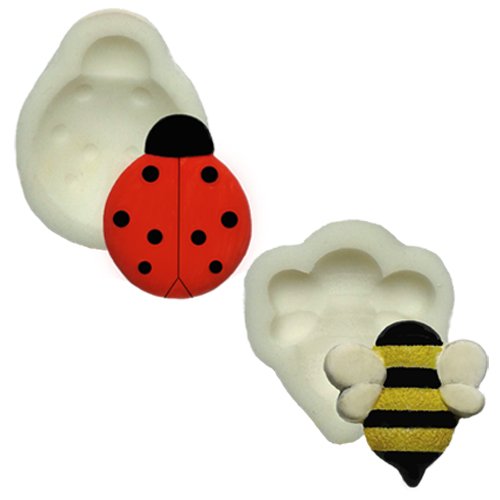 Silicone Moulds - Set Of Two - Honey Bee & Lady Bird - Food Safe