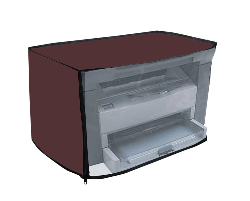 Image of Printer Cover for HP M1005 Printer with Zipper for Dust Protection (17 x 11 x 11.12) Inches, Wine