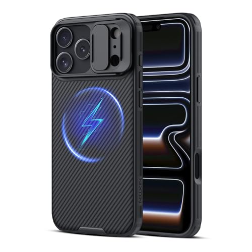Nillkin Magnética Funda para iPhone 17 Pro,con Tapa Deslizante para Cámara,Funda Protectora Estilizada Compatible con iPhone 17 Pro 6,3 Pulgadas, (Negro) product image