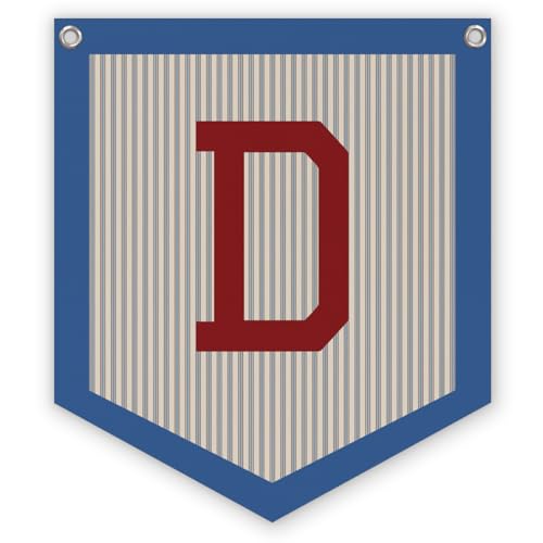 STHTTSW Toddler Boys Room Decor Name Pennant Flag, Personalized Baby Gifts,Vintage Baby Boy Nursery Wall Art,Baby Boy Gifts, Name Sign for Toddler Bedroom Playroom Kidsroom,Letter D 12x14 in