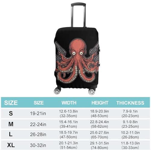 Killer Octopuss Luggage Covers Washable Travel Suitcase Cover Elastic Baggage Protector2