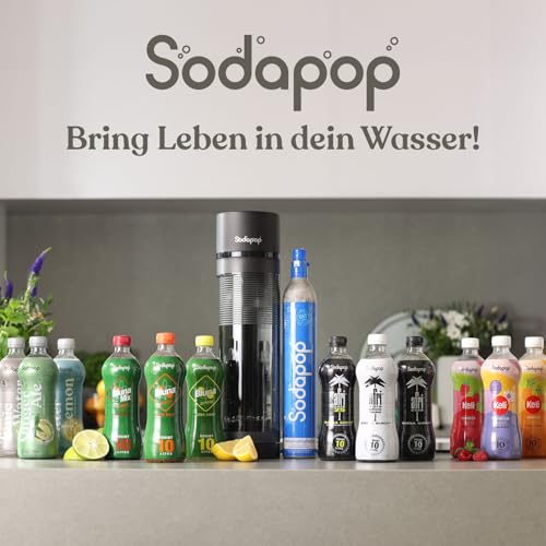 Sodapop Sirup afri cola zero, ohne Zucker, schnell & einfach zubereitet, 1 Flasche ergibt 10 L Fertiggetränk, 500 ml