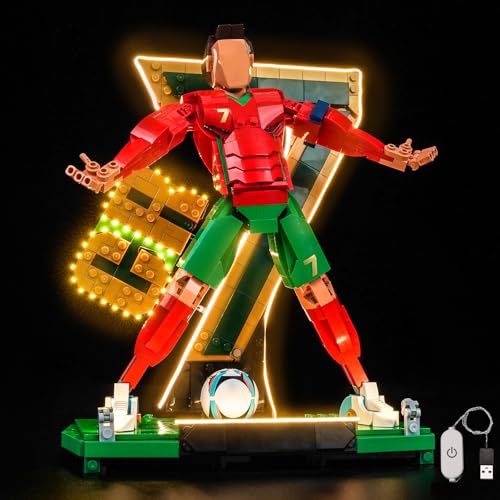 Zestaw oświetleniowy LED Kompatybilny z Lego 43016 Cristiano Ronaldo – Legenda Piłki Nożnej (bez modelu), zestaw do dekoracji oświetleniowej Kompatybilny z klockami Lego 43016