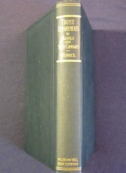 Hardcover Trust Departments in Banks and Trust Companies Book