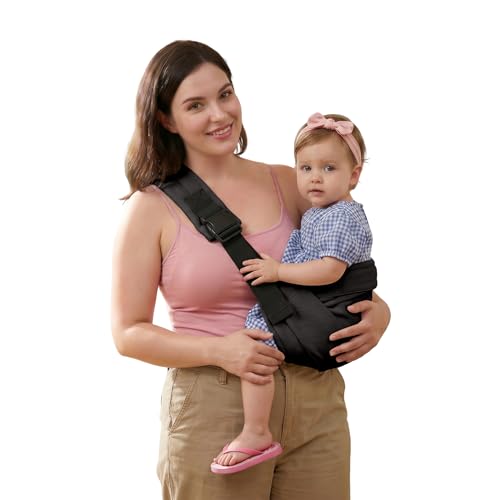 Shiaon Baby Sling Carrier, Adjustable Baby Carrier Newborn to Toddler Carrier for 8-40lbs, Toddler Sling Carriers, Toddlers Hip Carriers, Black