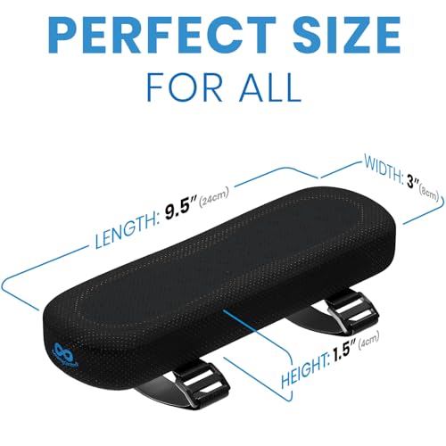 Everlasting Comfort Office Chair & Wheelchair Arm Pads - Cooling Memory Foam Arm Rest Cover for Desk, Gaming Chair, Wheelchair Armrest Pads - Image 5