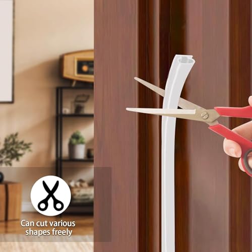 20M Türrahmen Dichtung für Schallschutz,Türdichtung Weiß Holzzarge, Zugluftstopper und Türdichtungen, für Feuchtigkeitsbest, Schalldämmung und Kollisionsvermeidung