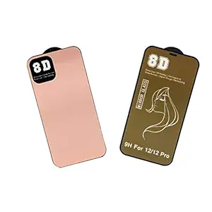 Careflection Premium 3D Edge to Edge Front and Back Mirror Tempered Glass Screen Protector Scratch Guard for Apple iPhone 12 Pro Gold