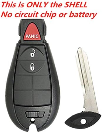 KAWIHEN Keyless Entry Remote Key Fob Shell Replacement for 2013 2014 2015 2016 2017 2018 Dodge Ram 1500 2500 3500 Key fob case GQ4-53T 1470A-34T 56046953 56046953AC 56046953AE 56046953AG(Just a Case)