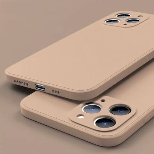 Coque silicone iPhone 13 Pro kaki protection téléphone portable