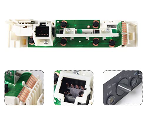 Aumzong 599-006 Heater Climate Control Panel Module, A/C Climate Control Module, with Rear Window Defogger Switch, Compatible with 1996-2000 Chevy Suburban Tahoe GMC Yukon #9378805 15-72547