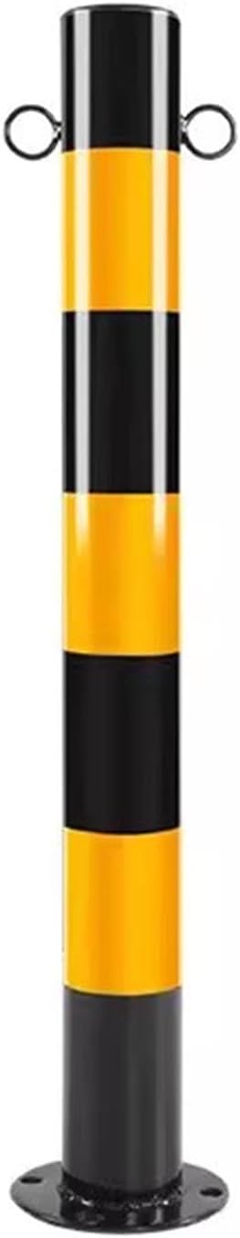 Parking Barriers Heavy Duty Fixed Safety Bollard, Steel Parking Barrier With Reflective Stripes, Anti-Collision Driveway Security Post For Residential & Commercial