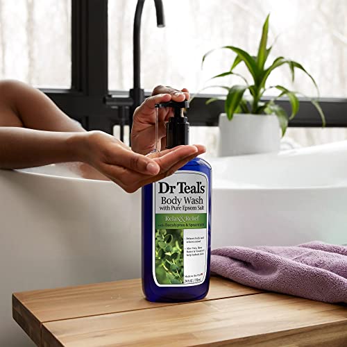 Image of Dr. Teal's Body Wash with Pure Epsom Salt, Relax & Relief with Eucalyptus & Spearmint | Shower Gel 710ml