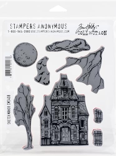 Stampers Anonymous Sketch Manor Tim Holtz CMS408 Halloween