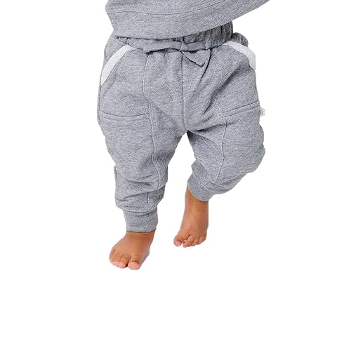 Copper Pearl Jogger Pant: Fashionable and Functional Design, Baby Joggers and Toddler Joggers with Pockets, Sized 0-3 Months to 5T, Baby Clothes in Timeless Patterns - Gray, 3T