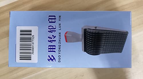 Zeng Business Stamps, 9 Digits Roller Stamp Personalized English Alphabet Number Symbol Rolling Wheel Stamp Multi-Function Diy Scrapbooking Roller Stationery #TOP3