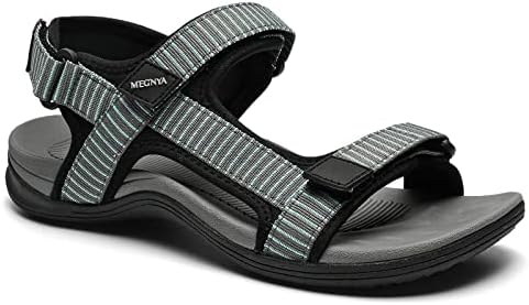 MEGNYA Comfortable Hiking Sandals for Womens, Classic Sport Walking Sandals with Adjustable Straps, Casual Summer Athletic Sandals for Trekking, Camping, Trip
