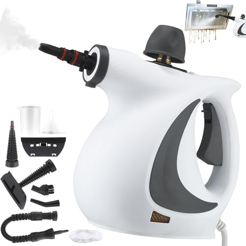 vaporeta de mano,maquina de limpieza a vapor,limpiadora vapor para casa,limpiador de vapor multiusos con 10 accesorios para alfombras,1050W, cortinas, sofás, cocina, baño y más-1set