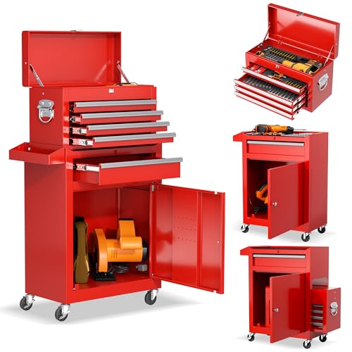 Oakcloud 5-Drawer Rolling Tool Chest Combo