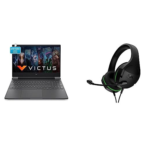 Image of HP Victus Gaming 12th Gen Intel Core i5 12450H Processor 15.6 inch(39.6 cm) FHD Gaming Laptop & HyperX CloudX Stinger Core Gaming Headset (HX-HSCSCX-BK) - Green