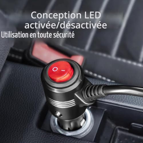 Cable Alargador 12V/24V 5m con Interruptor y Fusible para Coche - 3