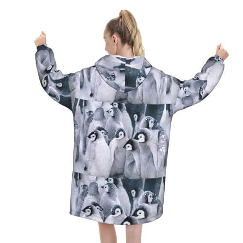 Sweat à capuche couverture contre le froid avec poches