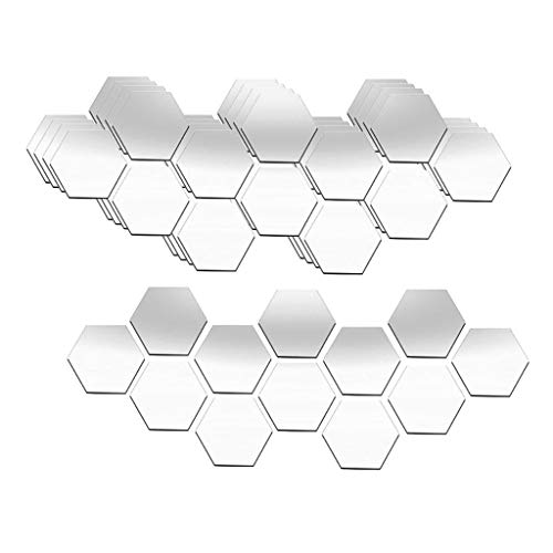 Flameer 60x 3d Espelho Telhas Adesivos De Parede Mosaico Decalques Autoadesivos Quarto Decoração Da