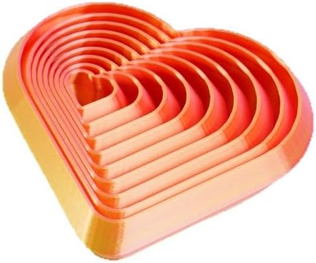 Gradient Fractal Fidget Heart Round for Children and Adults, 3D Spiral Design to Relieve Anxiety, Anti-Stress Toy (A)