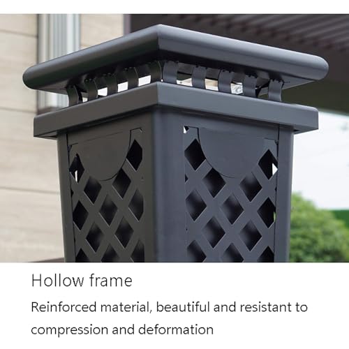 Mülleimer für den Außenbereich, großer Mülleimer aus Eisen, hohl, gewerblicher Mülleimer für Flur, Straße, Terrasse, Abfalleimer für den Außenbereich – Bild 7
