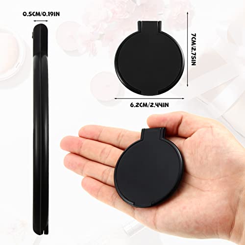 Yalikop Round Mirror Compact Mirror Mini Folding Mirror Portable Round Mirror Makeup Mirror For Women Girls Travel Daily Use (Black, 36 Pieces) #TOP2