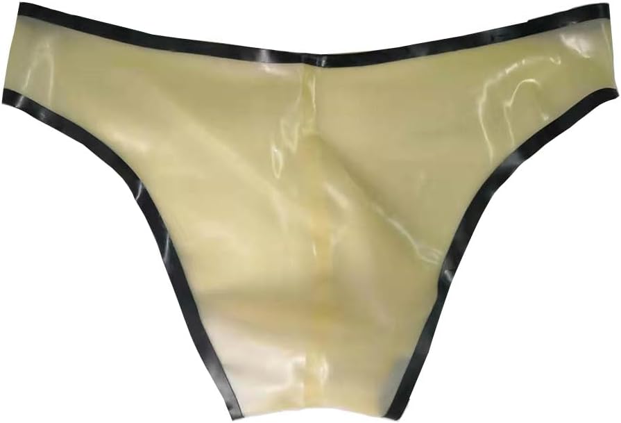 Men's Clear Latex Briefs Translucent Rubber Sexy Shorts Underwear Gummi 0.4mm