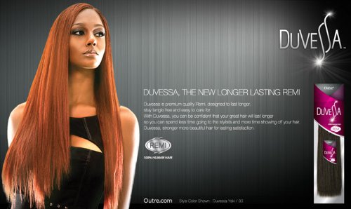 Outre DUVESSA Remi Human Hair Weave - YAKI (14 INCH, 4-LIGHT BROWN)