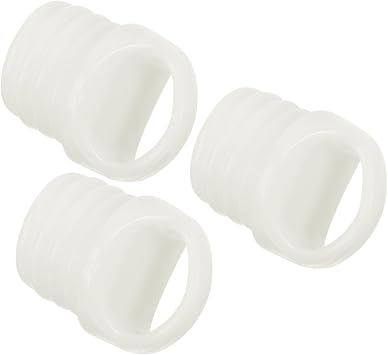 3 Pack Mop Bucket Drain Plug Replacement Rubber 18mm White