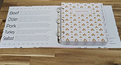 Elysian Hills Lemon Recipe Binder 8.5" X 9.5" - Includes 60 Recipe Cards 12 Dividers 30 Half Sheet And 10 Whole Sheet Page Protectors. Perfect Way To Store Your Favorite Recipes In Your Kitchen. #TOP2