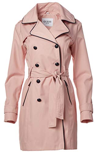 GUESS Women s Double Breasted Trenchcoat, Blush, Medium