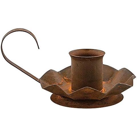 Hearthside Collection Rusty Flower Taper Holder,Brown Cover