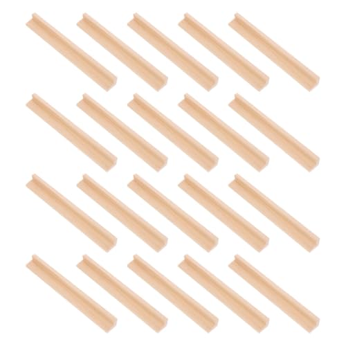 Support en bois beige pour dominos WOONEKY, accessoires esthétiques en lot de 20