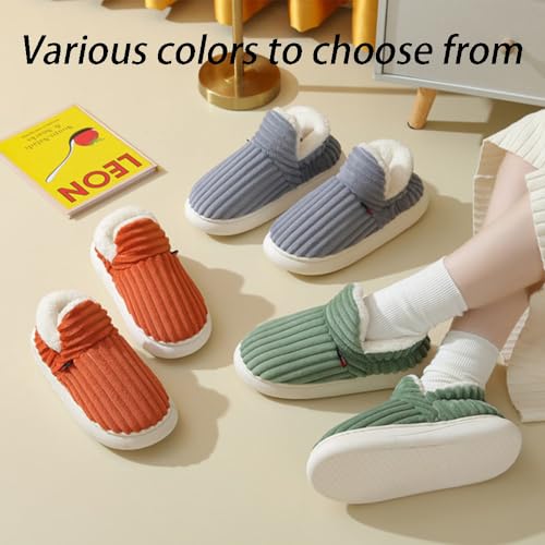 Fluffy Slippers for Women, Cloud Slippers Pillow Warm Fuzzy House Slippers, Thick Sole Anti-Skid Cozy Plush Booties3