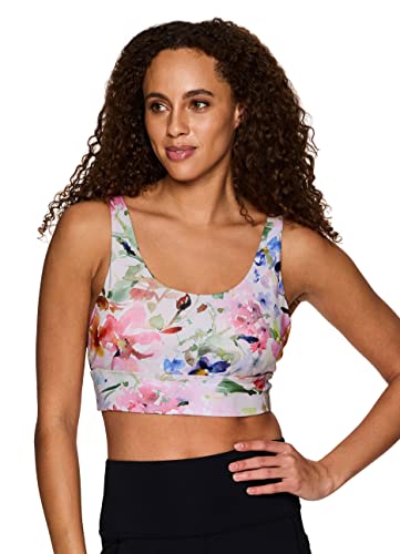 Rbx Active Women's Low Impact Super Soft Floral Printed Sports Bra Flower Power L #TOP24