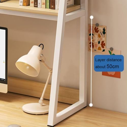 Table pliante réglable avec étagère intégrée pour bureau et maison