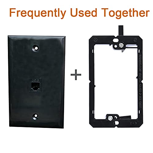 BOPLAT Phone Jack Wall Plate Black - 1 Port CAT3 RJ11/12 Telephone Cable Landline Outlet Cover Plate for Phone Line by BOPLAT - Image 3
