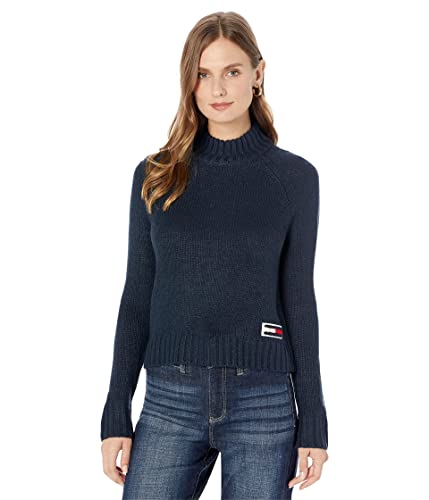 Tommy Jeans Mock Neck Solid Sweater